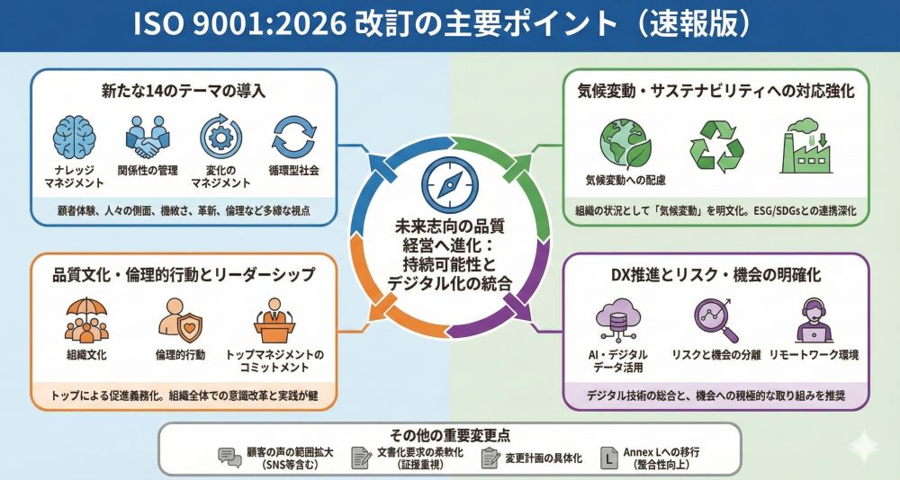 ISO9001：2026改訂のポイント