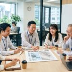 品質マネジメント7原則を話合う社員